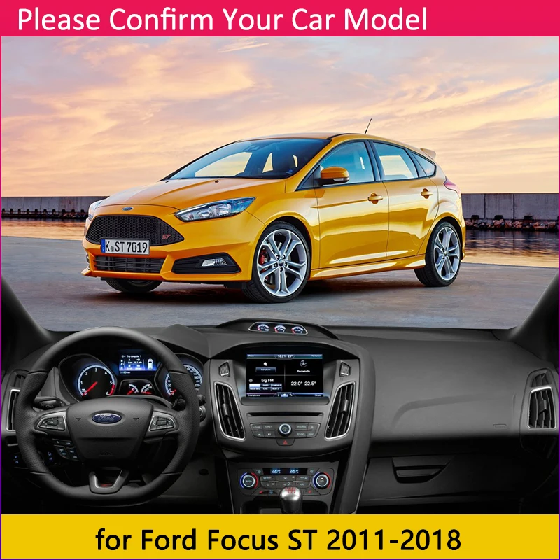 Для Ford Focus ST 2011 2012 2013 2014 2015 2016 2017 2018 Противоскользящий коврик для приборной панели