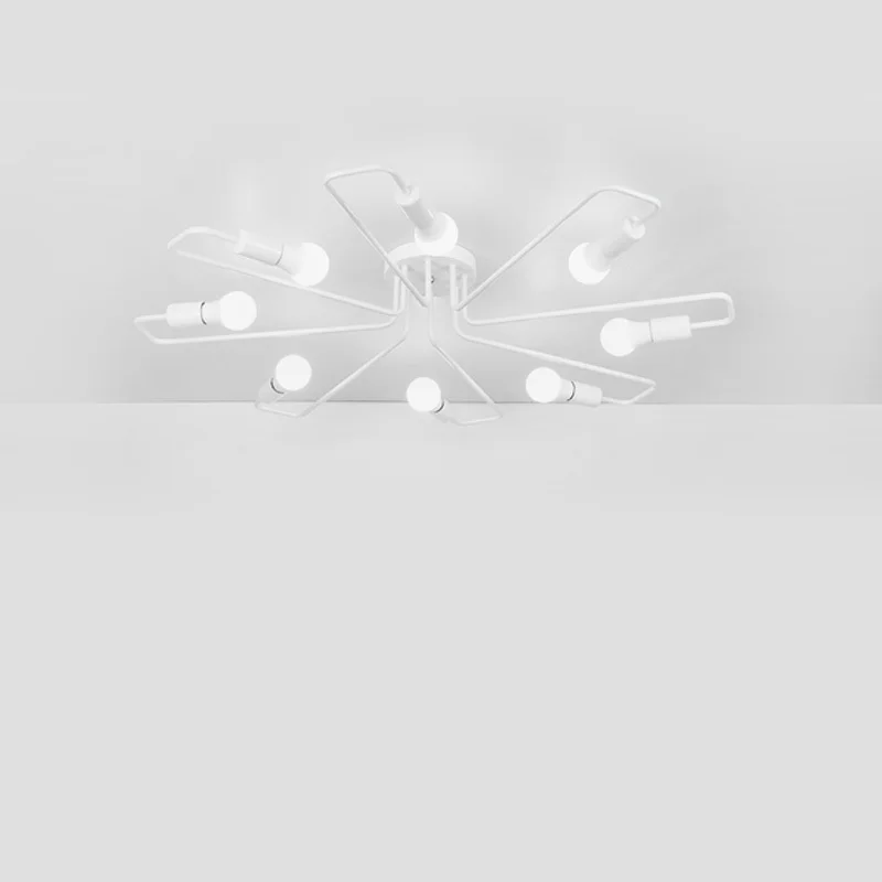 Потолочный светильник кухонный для столовой гостиной черный белый ретро лофта