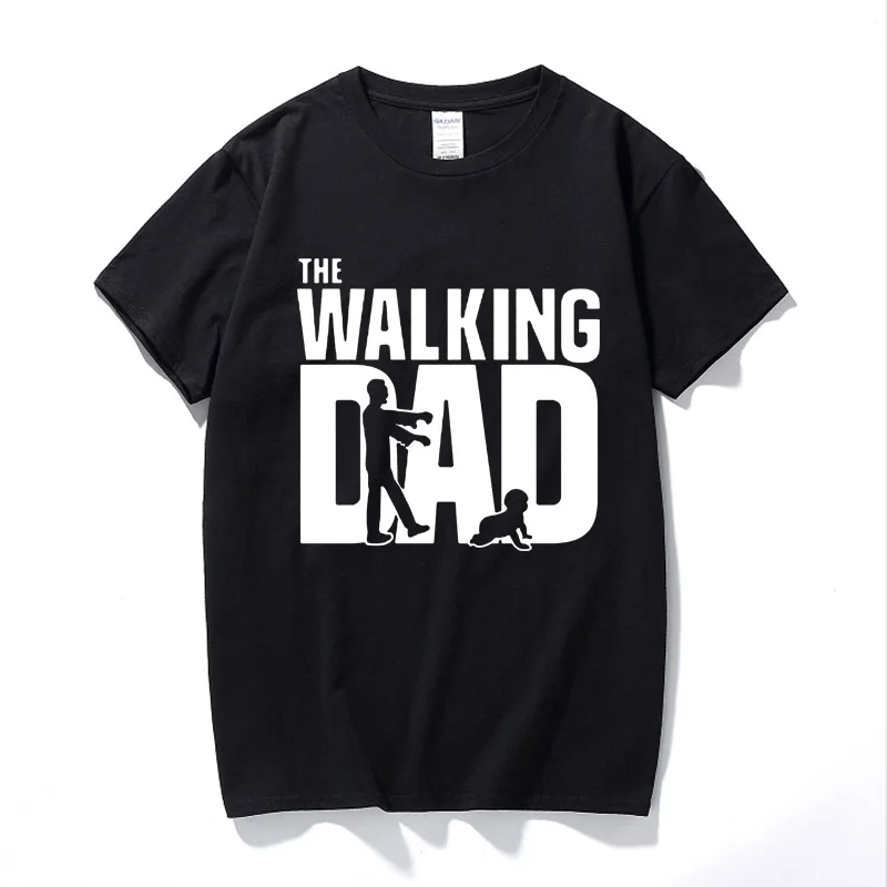 Raeek The Walking папа футболки Для мужчин топы Повседневное хлопок Father's Day короткий