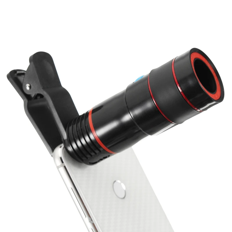 Универсальный телескоп с оптическим зумом 12x телеобъектив клипсой для