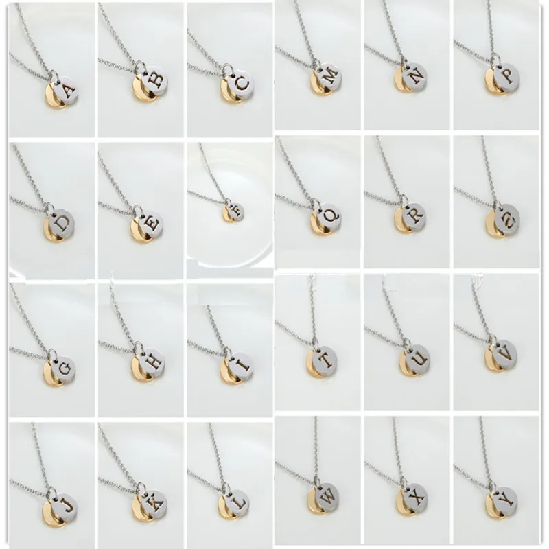 Модное Ювелирное Украшение из нержавеющей стали двухцветный круглый кулон с