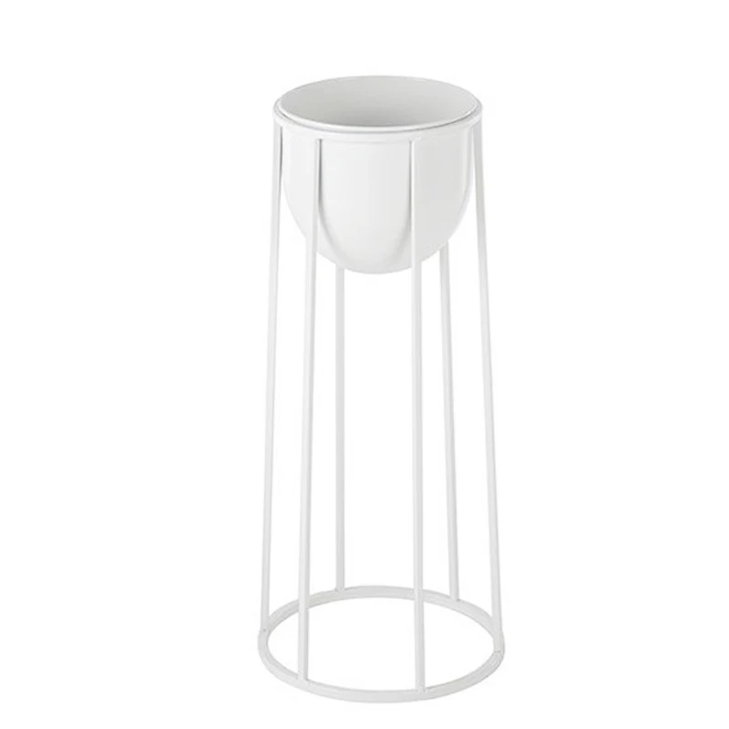 White Flower Vases S 4 шт./лот, вазы для цветов, напольная металлическая ваза, сушенный цветочный держатель для растений, цветочный горшок, дорожный поводок для украшения дома/свадьбы, коридора, G120 - Цвет: White Flower Vases S