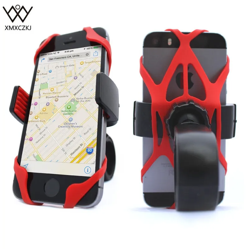 xmxczkj silicone strap bike rubber bands universal bike handlebarmotorcycle replacement rubber silicone bands for smart phone free global shipping