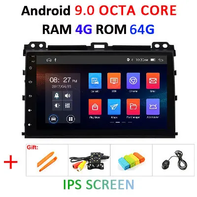 4G 64G Android 9,0 DSP ips AV выход автомобильный gps для Toyota Prado 120 Lexus GX470 экран Навигация стерео радио без DVD плеера - Цвет: 9.0 4G 64G