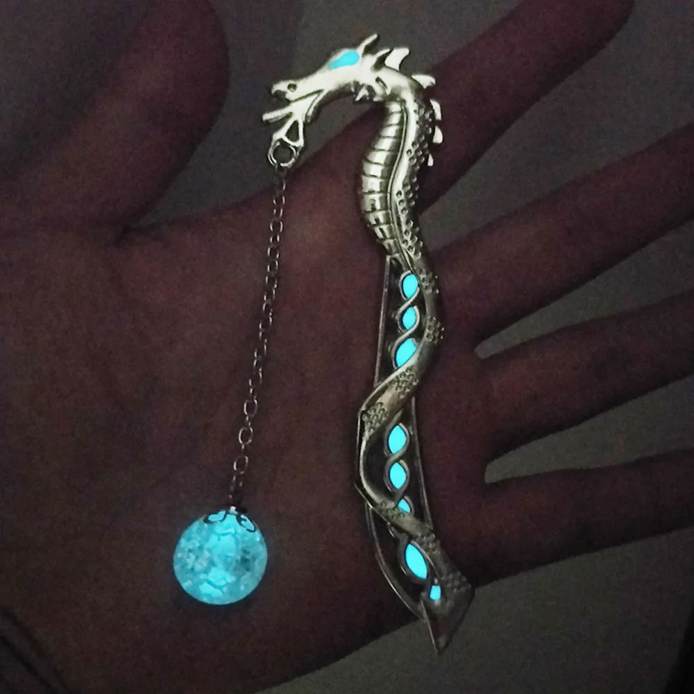 Ночная шпилька для волос с гиппокампом закладка в ретро стиле форме дракона