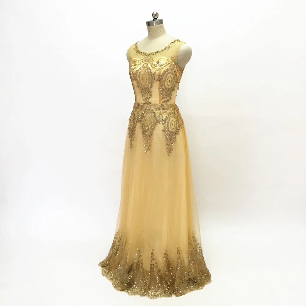 Золотые кружевные вечерние платья арабские Дешевые выпускные 2020 длиной до пола