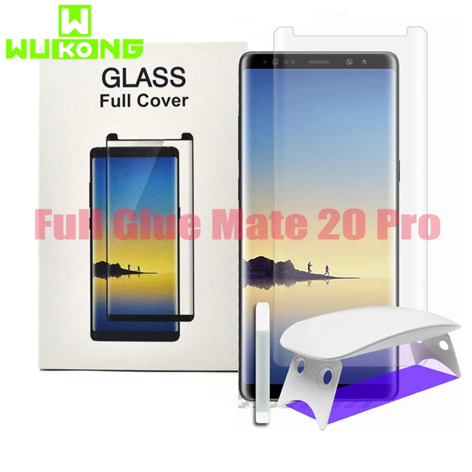 Защита экрана от УФ клея для huawei mate 30 pro P30 Pro закаленное стекло полное покрытие УФ жидкость для samsung Note9 Note8 S10e S10Plus