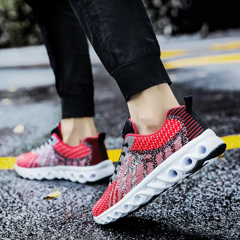 Zenvbnv новая сетчатая спортивная обувь для мужчин кроссовки уличная дышащая удобная спортивная обувь на плоской подошве женская спортивная обувь