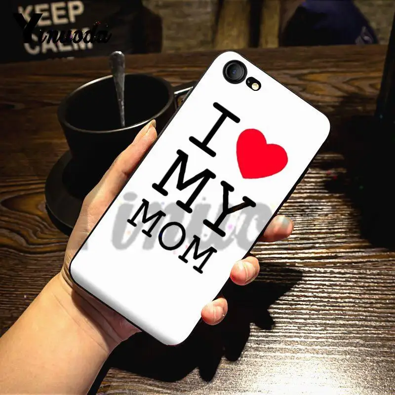 

Yinuoda I love my best dad and Mom Colourful Cell Phone Case for iPhone X 6 7 6s 7plus 8 8Plus XS XR 5C SE11 11pro 11promax