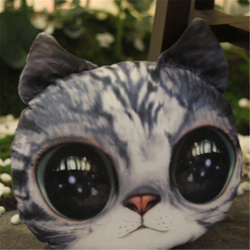 Cute Lovely Cat Big Eye Emoji Cushion Stuffed Toys Soft Pillow for Sofa Chair Office | Игрушки и хобби