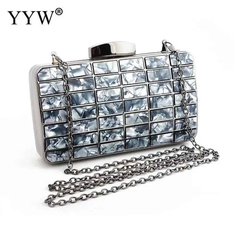 

Acrylic Women'S Clutch Evening Bag Elegant Handbags Purse Wedding Bag Chain Shoulder Sling Bag Rhinestone Small Shoulder Bags