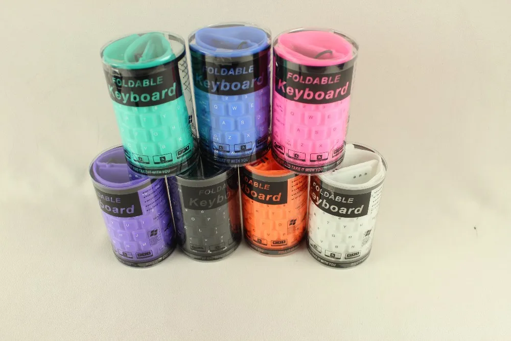 

Flexible Folding Silicone 105 Keys Soft USB Keyboard Waterproof Silent Portable Mute for PC Tablet Laptop Computer