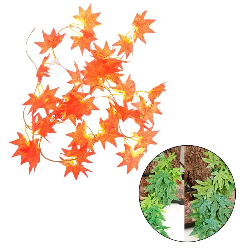 Искусственные растения для рептилий чехол имитация Реалистичного лоза листья