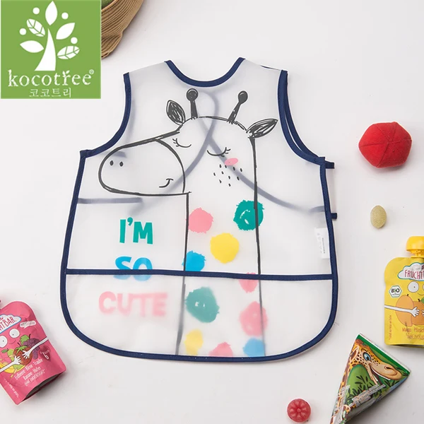 White giraffe Kocotree непромокаемые детские нагрудники мягкий детский передник для кормления милый медведь отрыжка ткань новорожденный бандана Детская одежда аксессуары нагрудники - Color: White giraffe