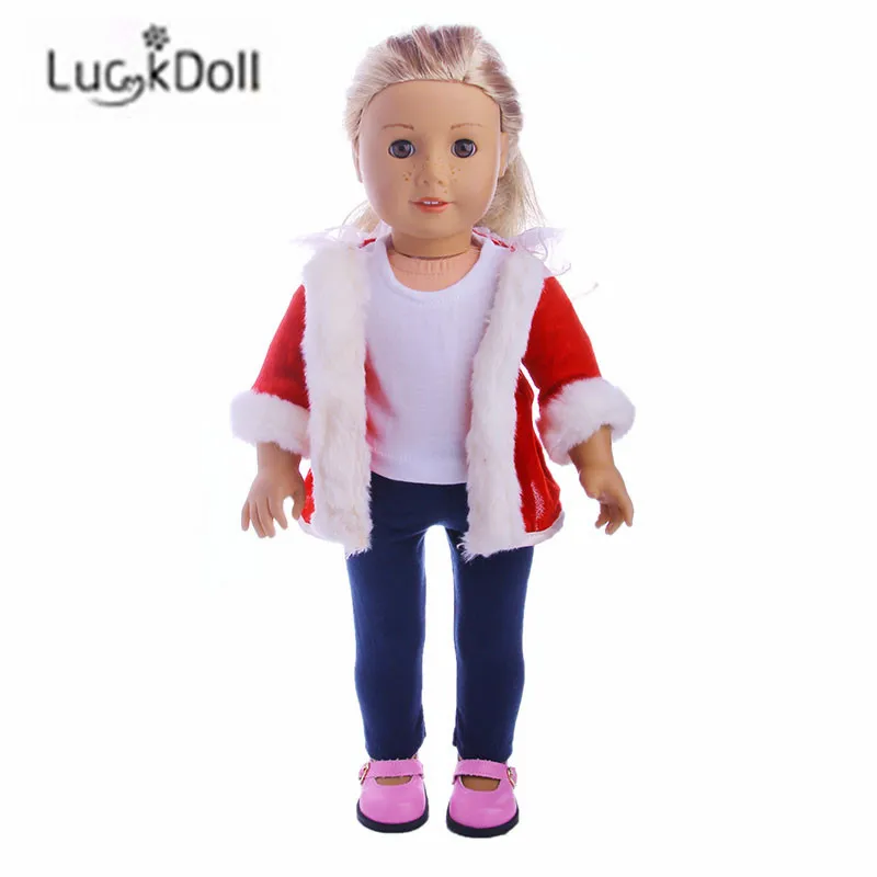 LUCKDOLL модный костюм из трех предметов подходит для 18 дюймов американский размер 43 см Детская кукла одежда