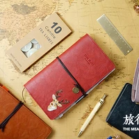 retro travel notepad small portable korean creative tn hand account diary article art blank hand book simple travel notebook