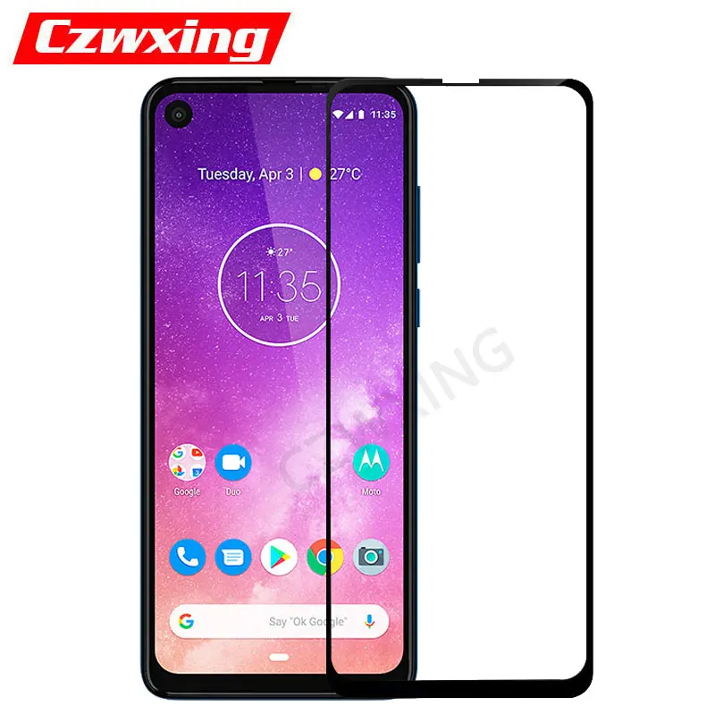 Для Moto One экшен стекло полное покрытие протектор экрана закаленное для Motorola Action