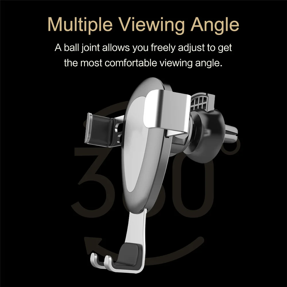 JKING Car Phone Holder Universal 4-6 inch Mobile Air Vent Mount For iPhone Samsung Gravity Bracket | Мобильные телефоны и