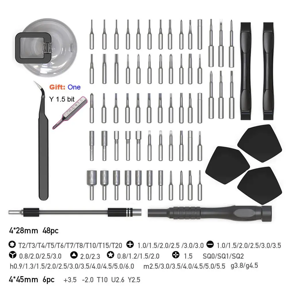 

Jakemy-8172 Screwdrivers Set Tools Kit Repair for iPhone Macbook Air Retina Mac Mini Switch JoyCon NES SNES N64 Game Boy Nintend