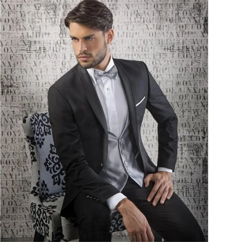 Picture Style8 Дизайн Slim Fit синий Жених костюмы с остроконечным лацканом лучшие мужские свадебные платья Одежда для выпускного вечера(куртка+ брюки+ жилет - Цвет: Picture Style8