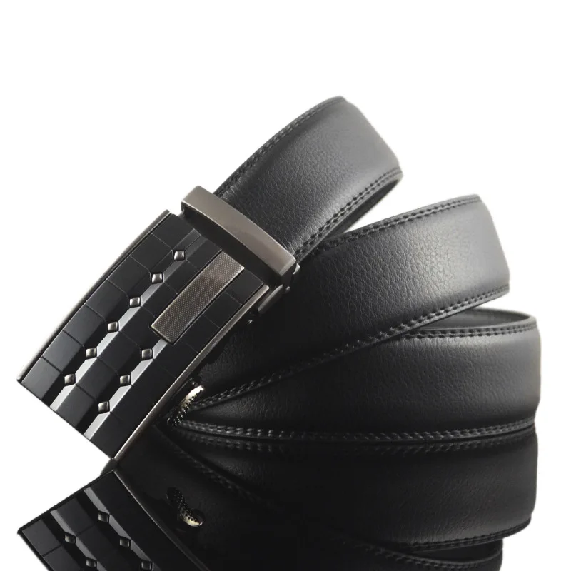 KAWEIDA Rivets shape Metal Automatic Buckle Belt genuine leather belt Kemer men business High Quality | Аксессуары для одежды