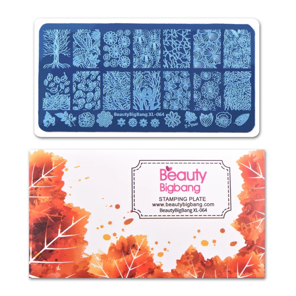 Трафареты Beautybigbang номер 01 020 для стемпинга ногтей нержавеющая сталь 6*12 см|Шаблоны