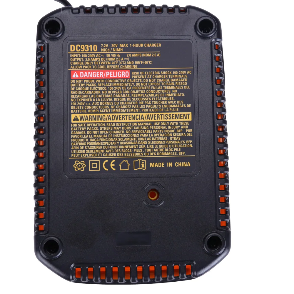Зарядное устройство для аккумуляторов DEWALT DC9310 7 2 18 в NiCad и NiMh DW9057 DC9071 DC9091