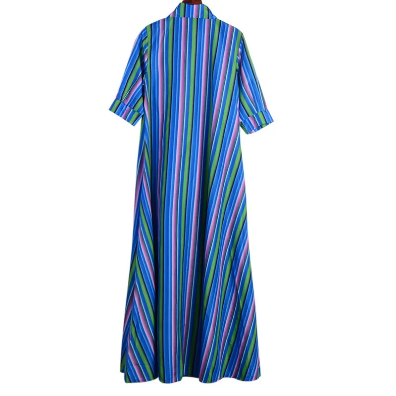 Хит, женское летнее пляжное макси платье, туника, Vestidos, сексуальный сарафан с высоким разрезом, длинное, цветное, в полоску, с принтом, вечерние платья, Robe De Plage
