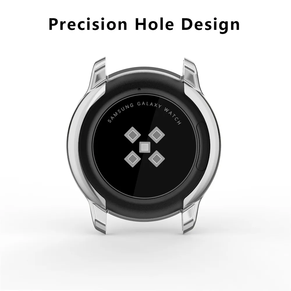 Мягкий защитный чехол для Samsung Galaxy Watch Active тонкий ТПУ с полным покрытием рамка