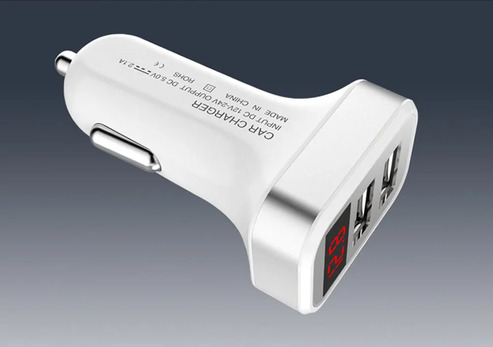 Универсальное автомобильное зарядное устройство 2USB Быстрая зарядка 2.4A Max автомобильное зарядное устройство для Iphone samsung Xiaomi автомобильное зарядное устройство для мобильного телефона s
