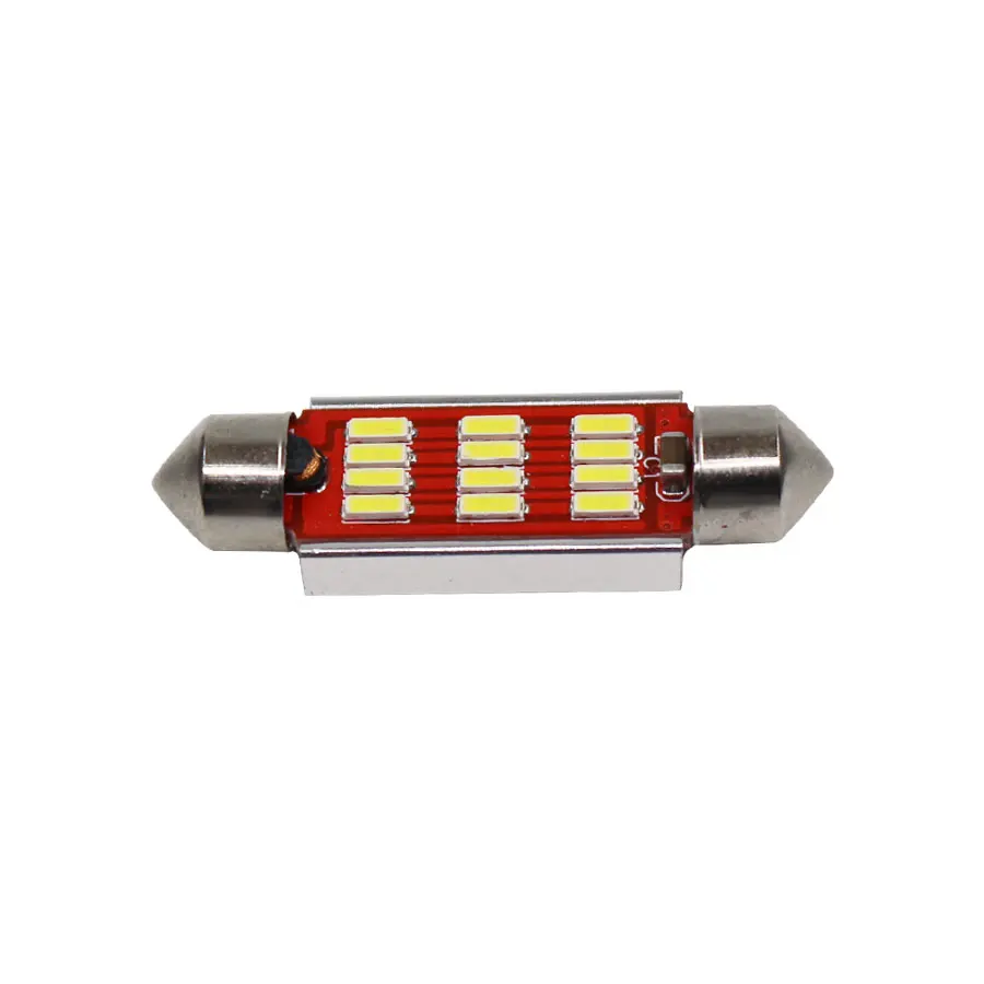 Гирлянда ксеноновые Белый C5W C10W SV8.5 лампы 4014 12SMD Canbus Нет Ошибка Авто светодиодные лампы интерьера Купол автомобилей Чтение свет DC12V 4 шт