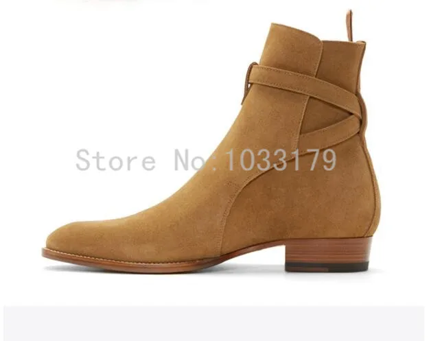 Лидер продаж 2016 года Мужские замшевые ботинки Новые ручной работы на креповой