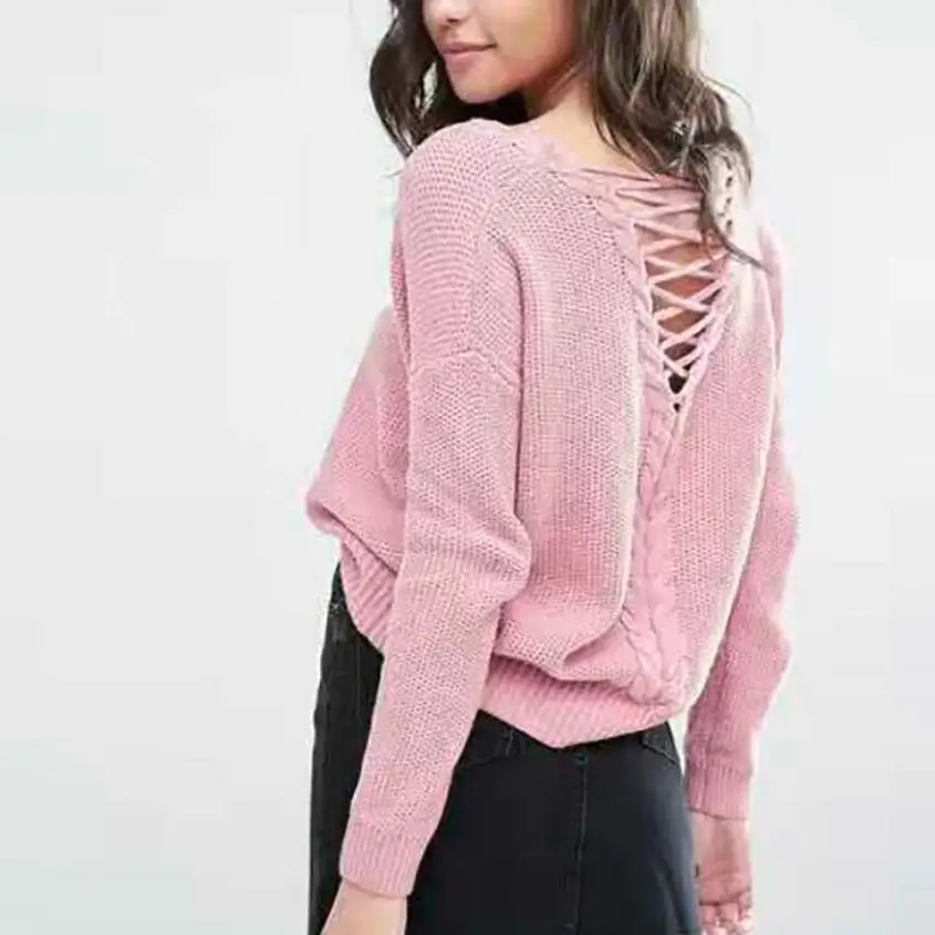 CHAMSGEND new arrival Fashion Women Long Sleeve Hollow Top Sweater Pullover Loose Jumper Knitwear Outwear woman sweater C301016 | Женская