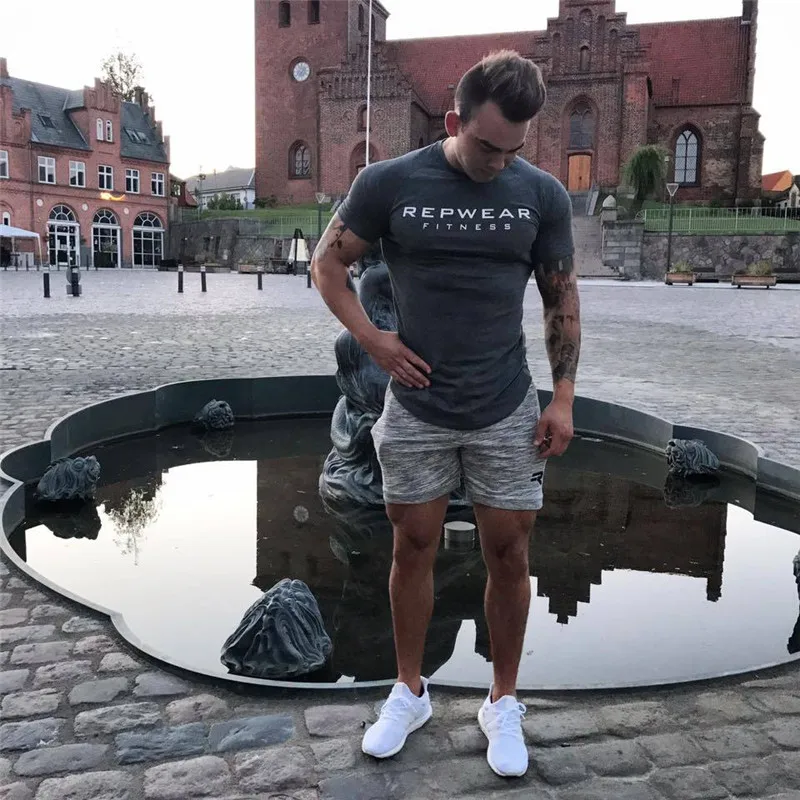 Nutaka 2018 новый бренд одежды тренажерные залы Tight футболка мужские фитнес Homme