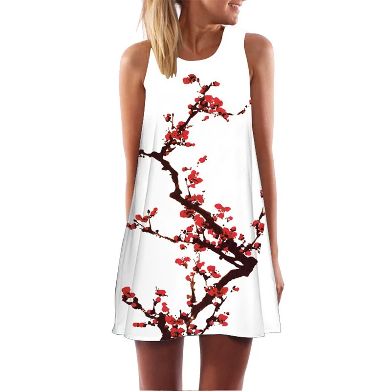 Женский Повседневный пляжный сарафан LAAMEI Пляжное Платье в стиле бохо с цветочным