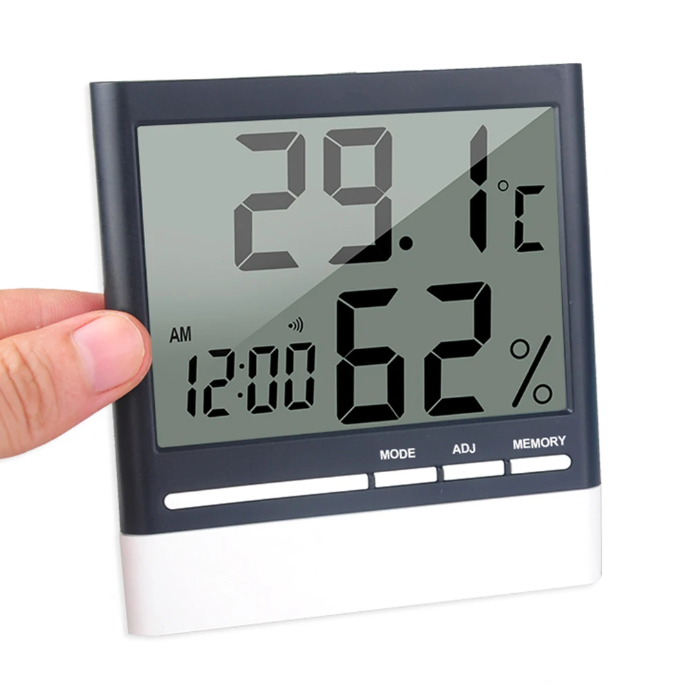 Humidity LCD Display Hygrometer Thermometer Alarm Temperature Monitor Date Digital Multifunction Sensor Indoor Large Screen | Инструменты