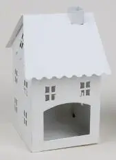 Белый 1 шт., ретро пасторальный стиль, Железный белый, черный, красный дом, романтический фонарь, чайный светильник, подсвечник, свадебный стол, Декор для дома MK026 - Цвет: Белый