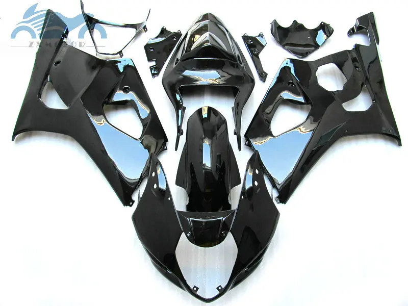 Customized Fairing kits for Suzuki 2003 2004 GSXR 1000 K3 K4 road racing motorcycle fairings 03 04 GSXR 1000 full black BD31