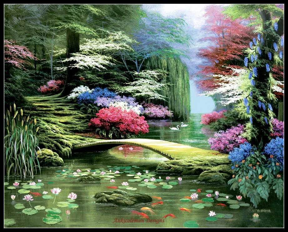 

Needlework for embroidery DIY DMC High Quality - Counted Cross Stitch Kits 14 ct Oil painting - Dogwood Morning