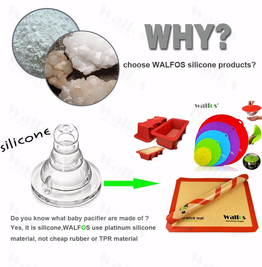 WALFOS 8 чашек среднего размера силиконовый пончик Пан Savarin торт производитель кремния чизкейк формы