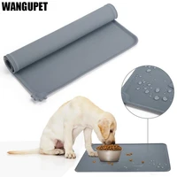 wangupet waterproof non slip pet feeding mat silicone pet food mat dog bowl mat pet feeding tray for cats and dogs pet suppies