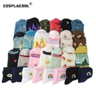 Забавные носки с изображением фруктов, сушиискусство, картина маслом, милые носки с вышивкой и изображением пламени, женские носки