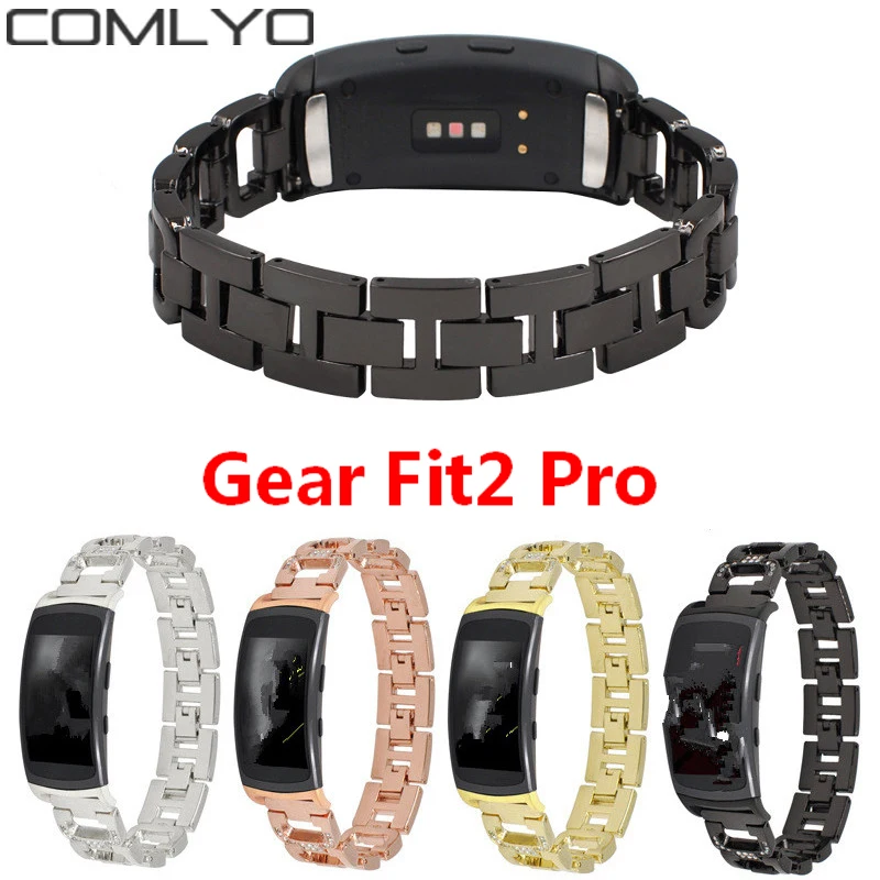 COMLYO из нержавеющей стали металлический ремешок для смарт часов Samsung Gear Fit2 Pro