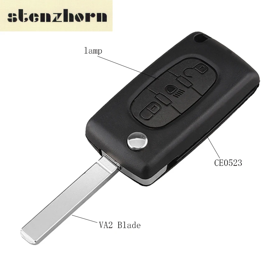 Stenzhorn 3 кнопки флип ключа автомобиля корпус Брелок чехол для Citroen C4 C5 C6 C8 CE0523
