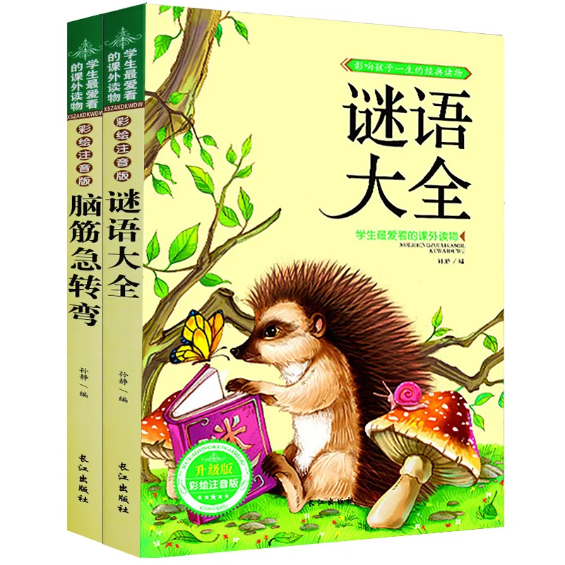New 2books/set Brain teasers and Guessing riddle Cultivate children's intelligence and thinking chinese book for 6-12 ages best handwriting for ages 5 6