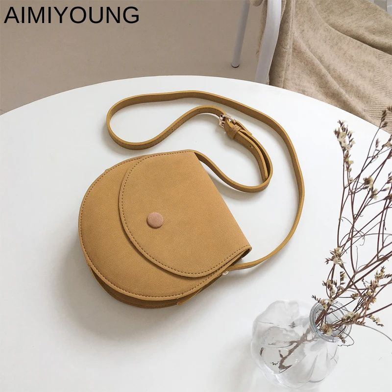 AIMIYOUNG Saddle сумки через плечо для женщин маленькие на женские кожаные Bolsa Feminina Bolsos