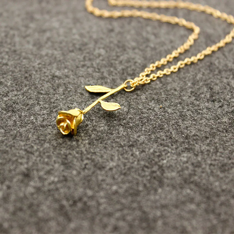 Роскошное Позолоченное колье с подвеской в виде красавицы и чудовища ювелирное