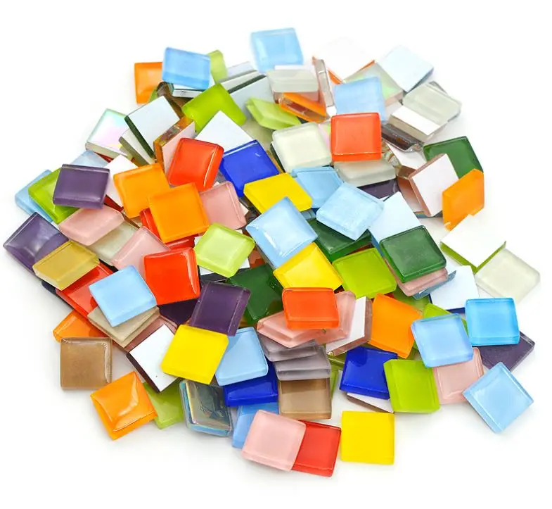 Коллекция 100 плитка для мозаики творчества квадратная стеклянная мозаичная