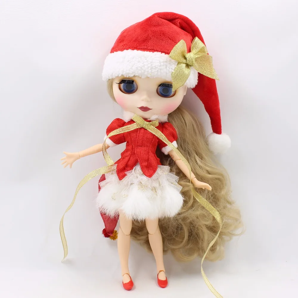 Фабричная игрушечная кукла blyth с матовым лицом Рождественская обувь