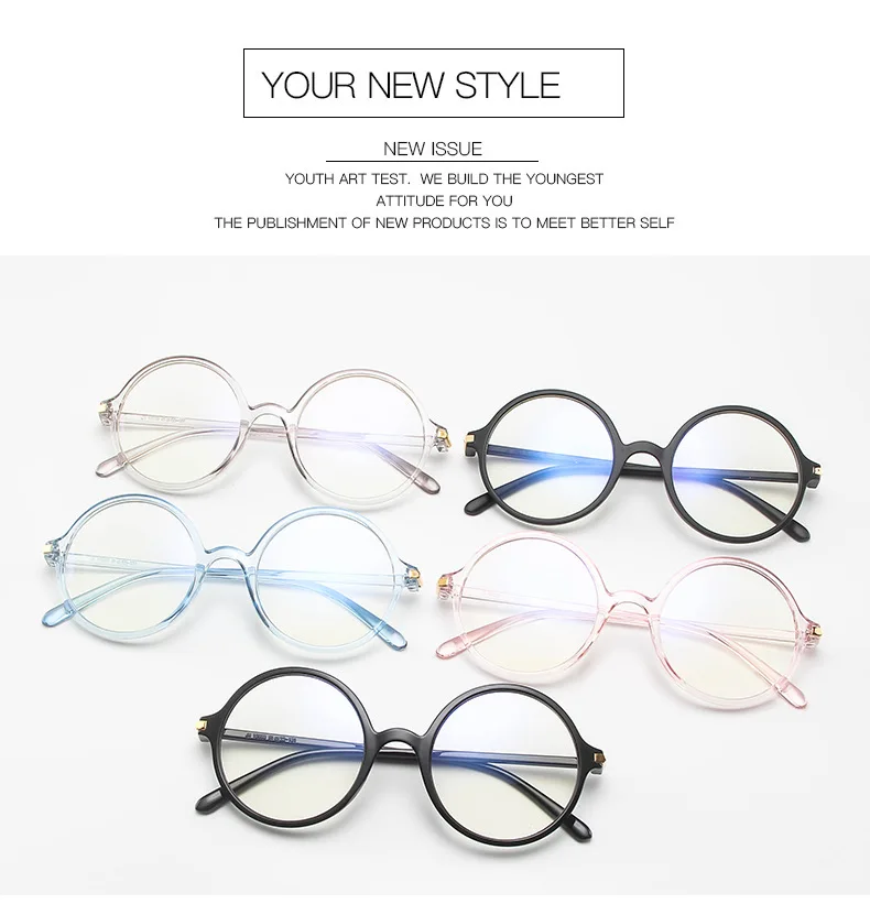 KOTTDO 2019 Студенческая Милая круглая оправа для очков Литературная Ретро модная